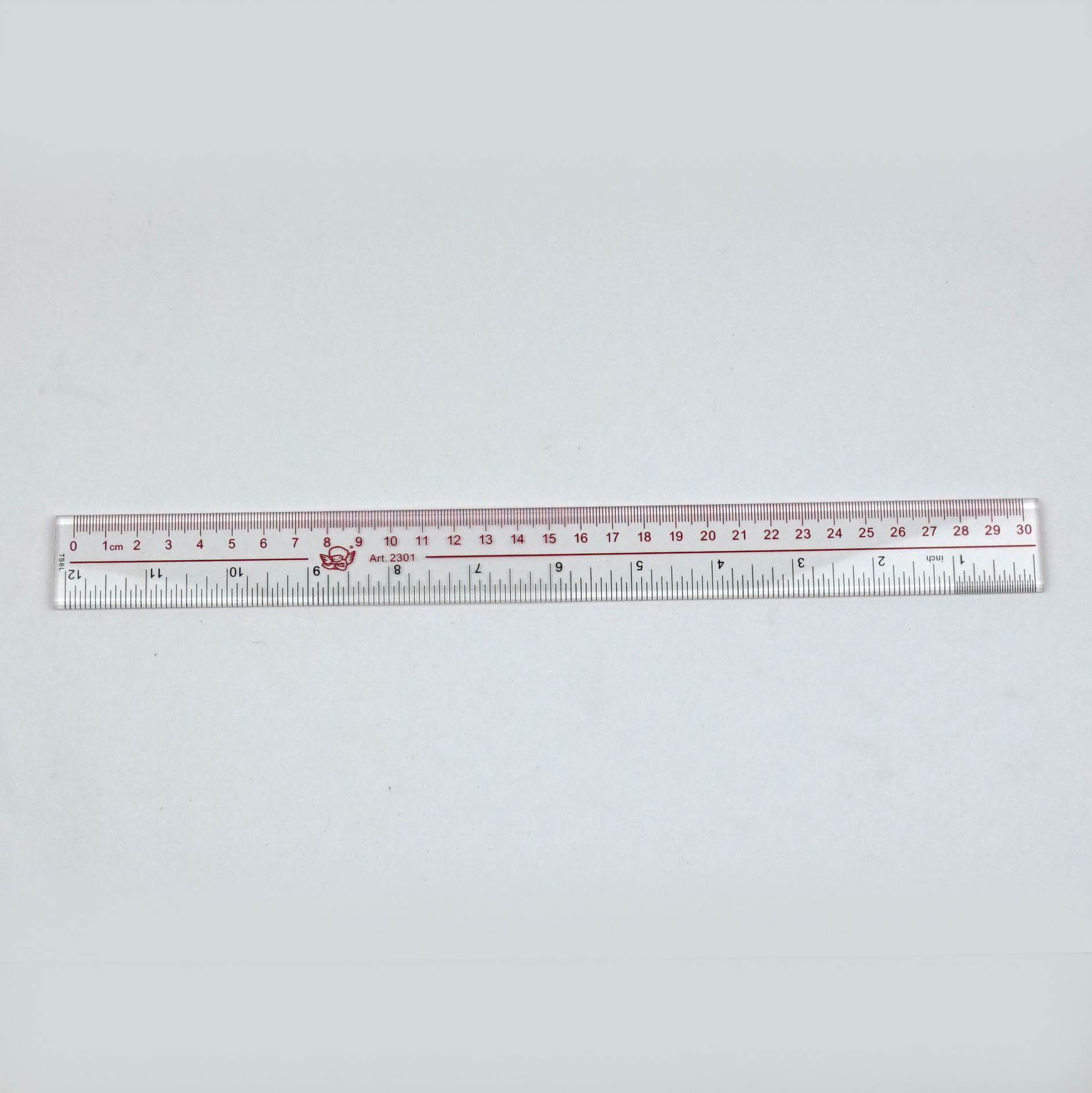 小天使30cm40cm有机玻璃透明直尺30 厘米胶尺 英寸