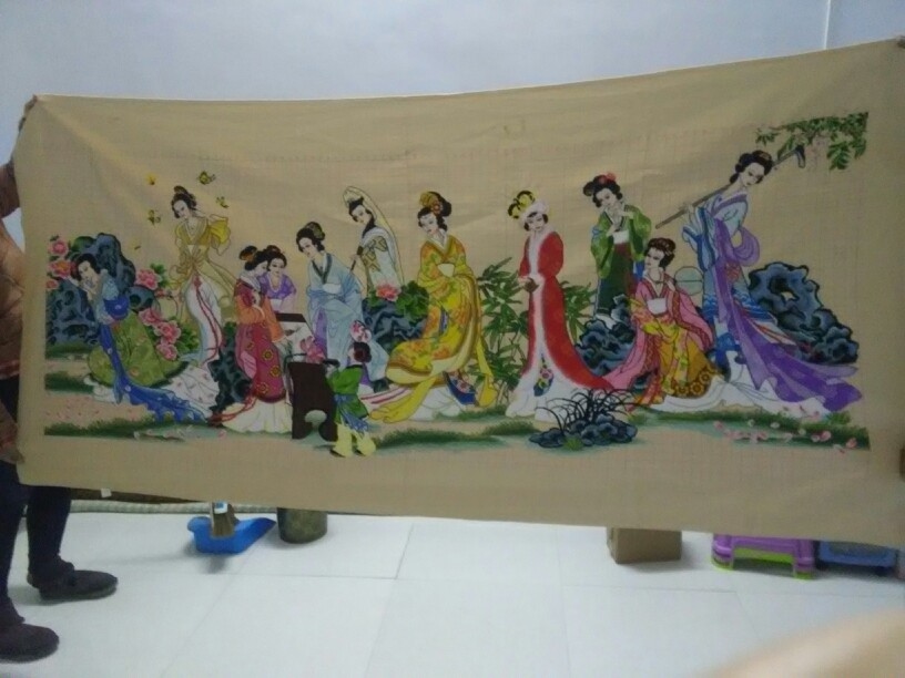 十字绣成品红楼梦十二大美女12金钗十二金叉满绣明清古典琴棋书画