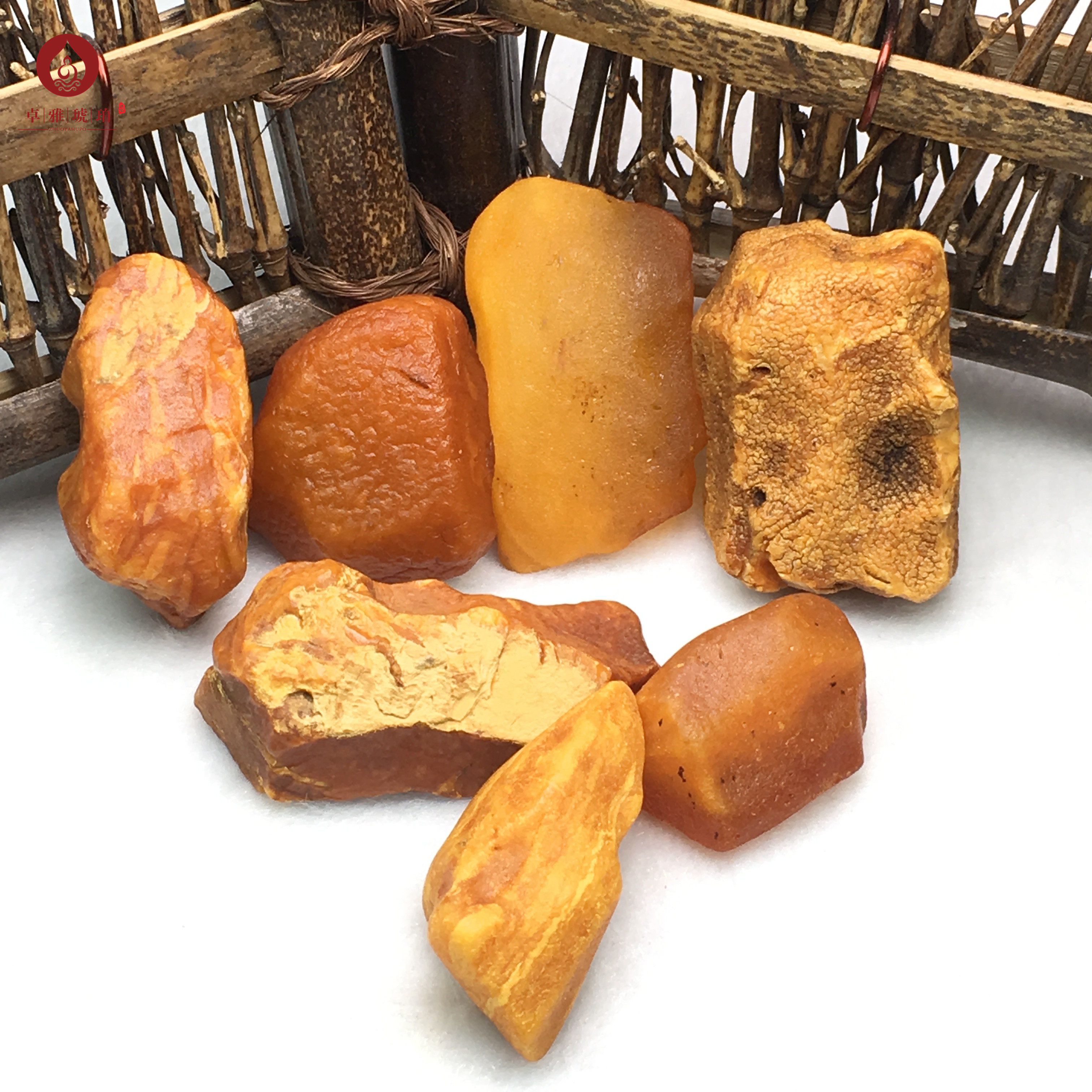 琥珀原石 原矿_天然原矿琥珀蜜蜡原石 满蜜全皮花蜡妖孽红皮 荔枝皮