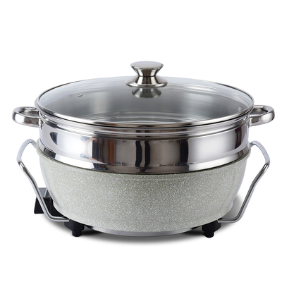 家用大号韩式多功能电热锅麦饭石加厚电煎炒锅不粘锅大容量电火锅