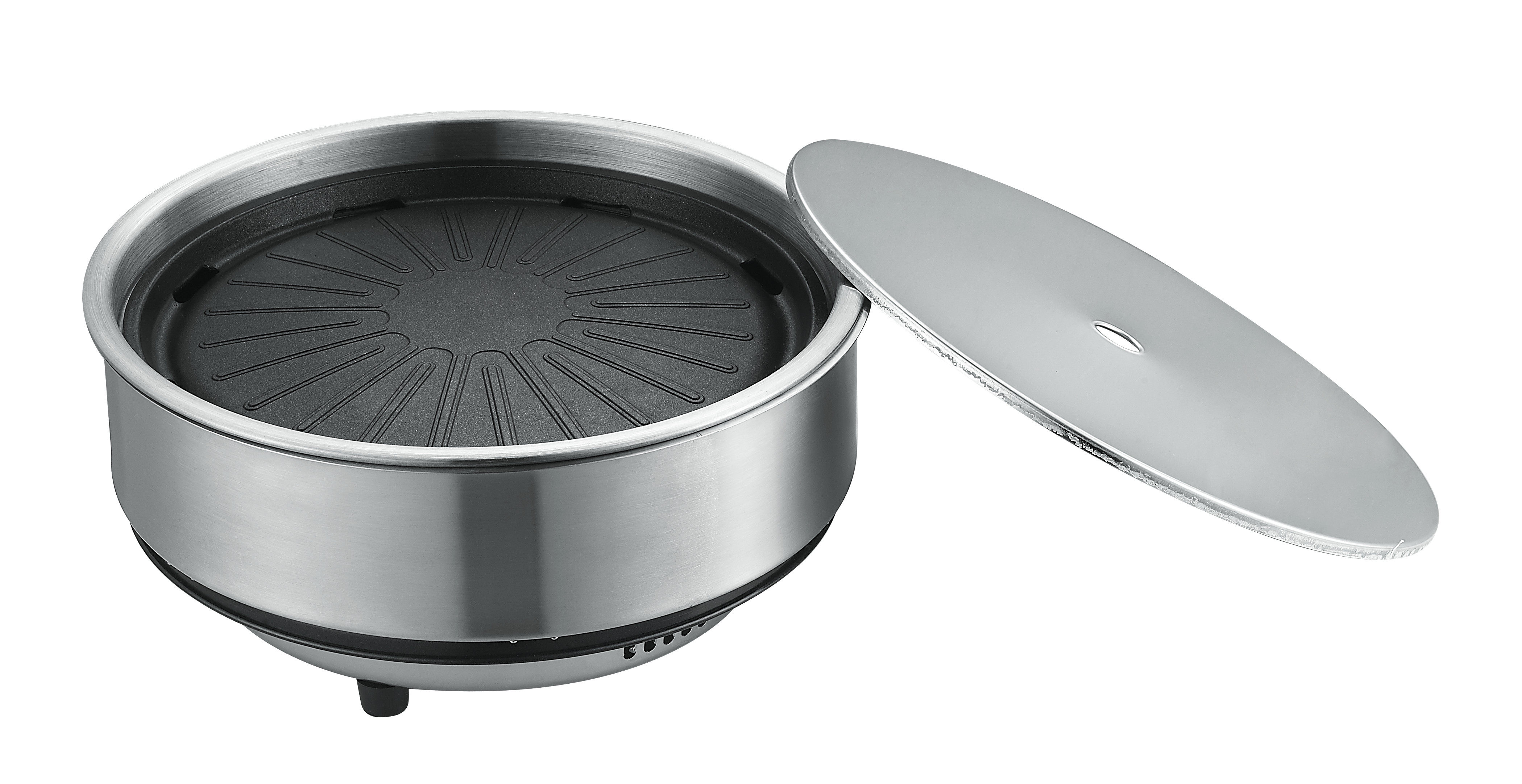 guoppo国浦韩式圆形电烧烤炉嵌入式商用无烟红外线烤炉自助餐