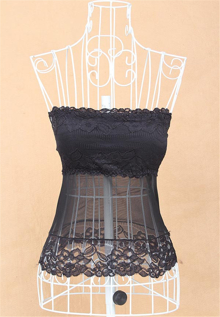 带胸垫上衣长款抹胸无带文胸防走光背心吊带无肩带内衣横胸围裹胸