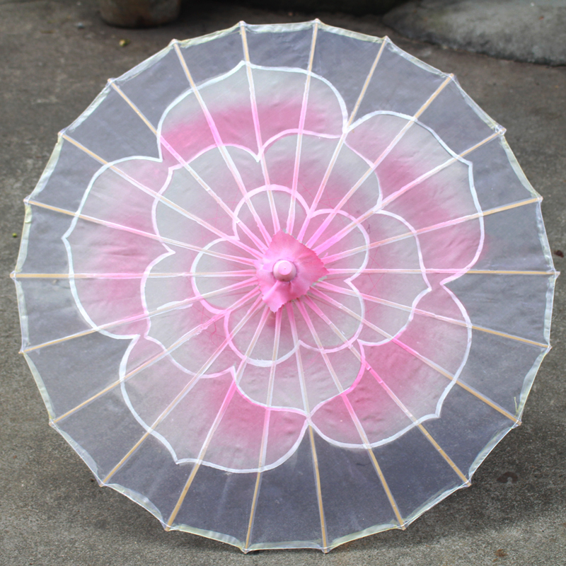 特价古典舞伞道具_包邮透明装饰花伞茉莉情怀舞蹈演出伞跳舞道具伞