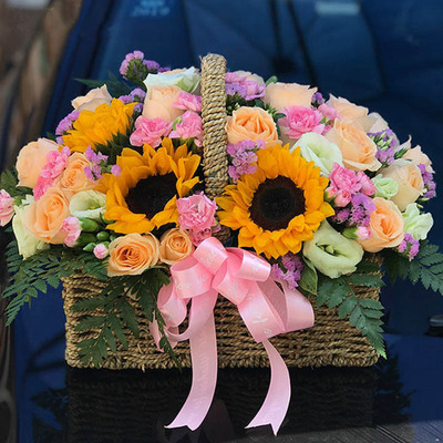 鲜花速递同城北京花店开业生日西安上海手提花篮上海深圳成都送花