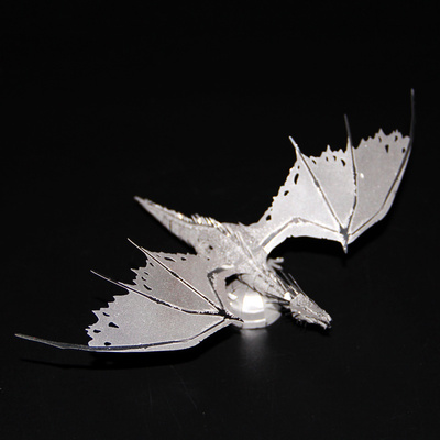 爱拼 金属3d立体合金不锈钢diy免胶拼装模型 哈利波特 古灵阁龙