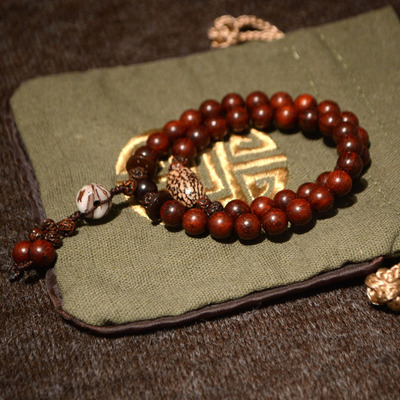 佛泽禅心小叶紫檀天意菩提子金线大梨子复古定制p02