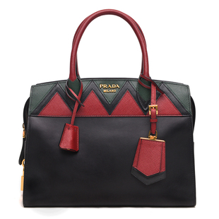 prada milano 普拉达女包 女士时尚拉链带锁单肩斜跨手提包