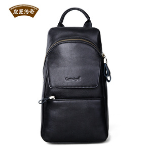 男士单肩包头层牛皮巴宝莉