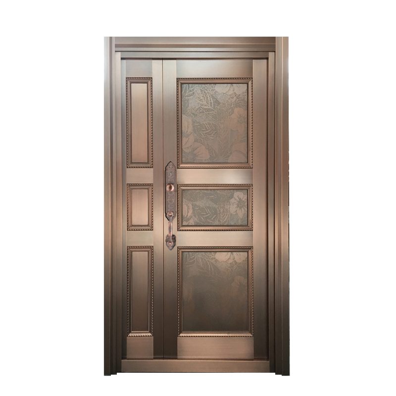 本亦铜门别墅大门纯铜门子母门安全入户真铜门