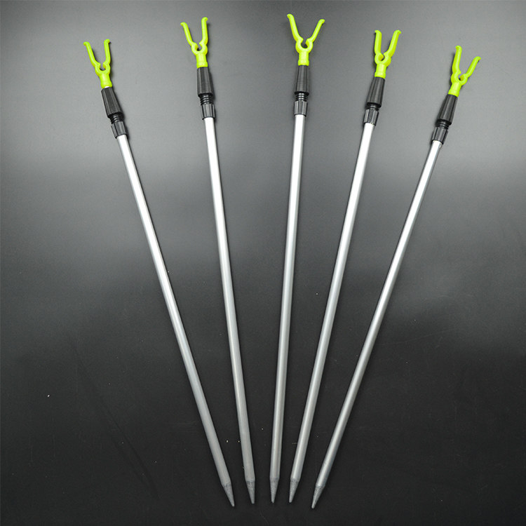 一折海杆支架_铝合金支架 简易炮台 叉杆海竿支架地插架杆y型定位可抽