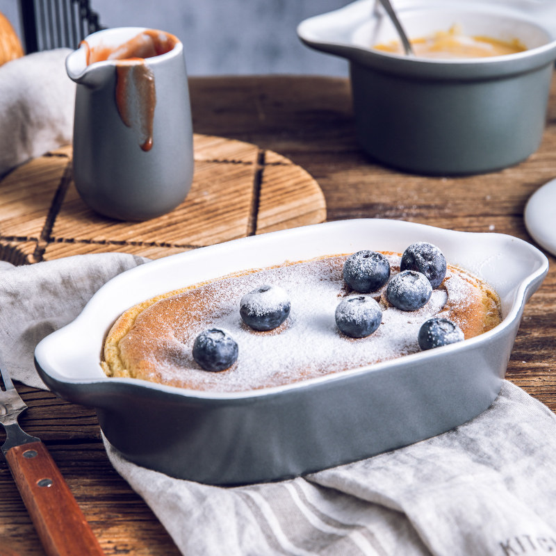 烤碗烘焙家用芝士饭焗饭碗创意方形深烤盘烤箱碗陶瓷餐具焗饭盘