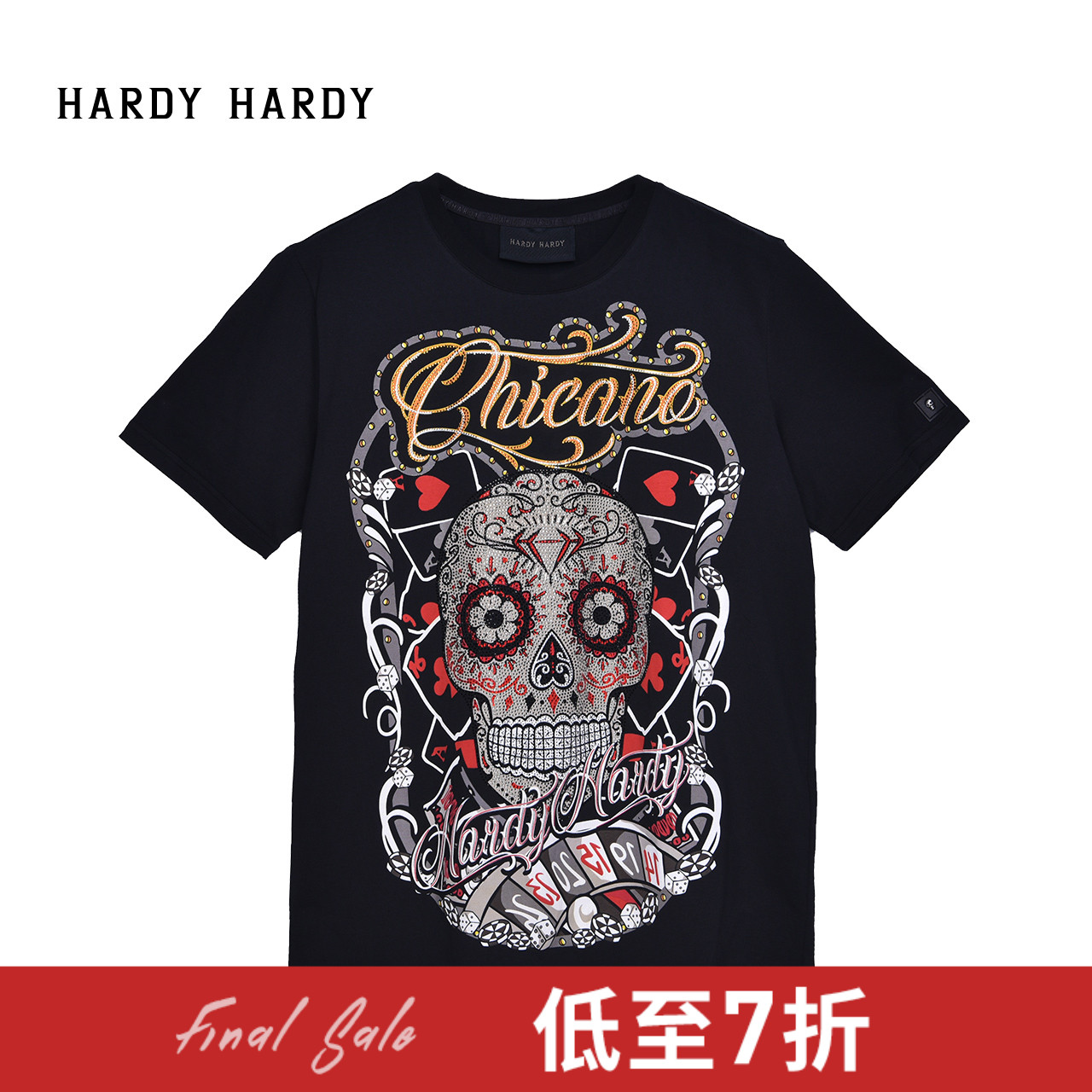 Hardy,Ed hardy ed hardy男士针织短袖t恤e12iam102003钻饰印花