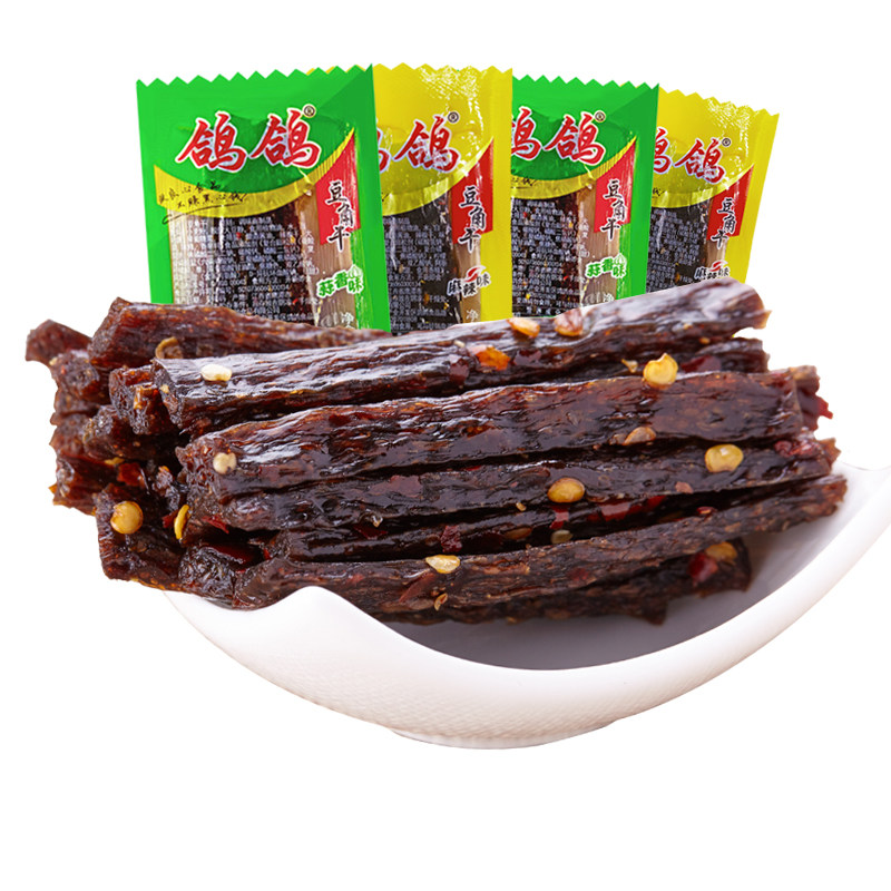 鸽鸽豆角干散装辣条500g办公室休闲零食手撕零食蒜香麻辣辣典小吃