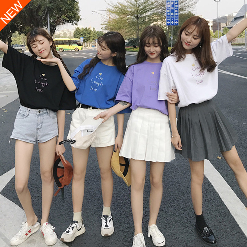 闺密装夏_学院风夏季3韩版4学生三四人闺密款姐妹装闺蜜生日礼物短袖