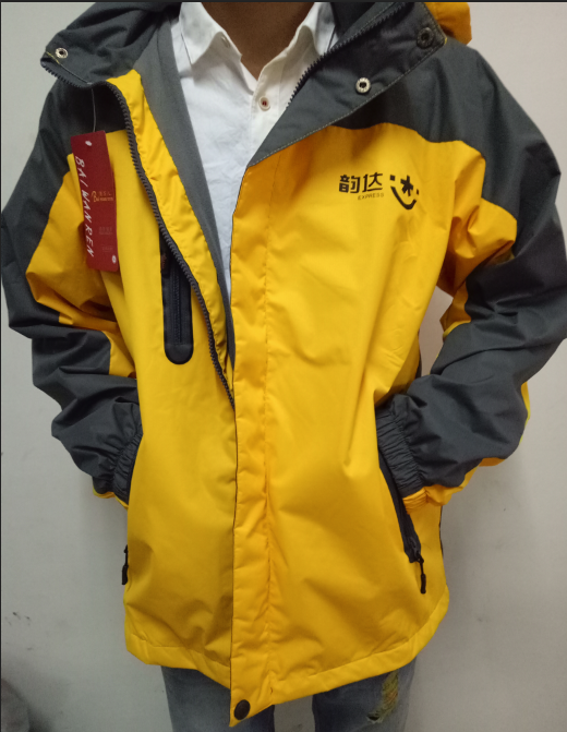 diy韵达快递秋冬工作服冲锋衣蜂鸟美团外套饿了么外卖