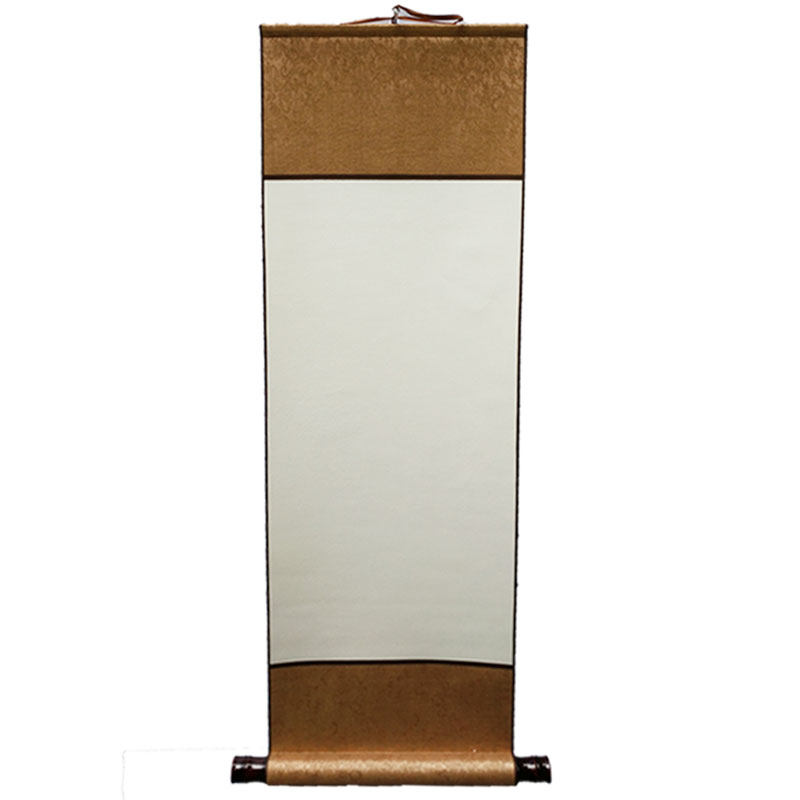 优惠券后9.9元,书画装裱定做空白画轴中堂全绫宣纸书法绘画卷轴非仿绫