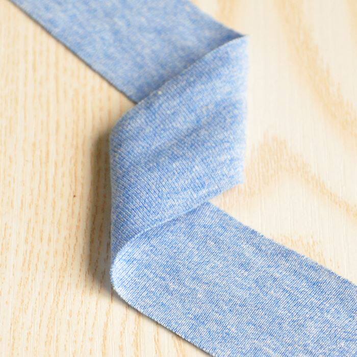 7cm蓝色针织纯棉春夏弹力袖口领口包边布 服装辅料 10元/盘