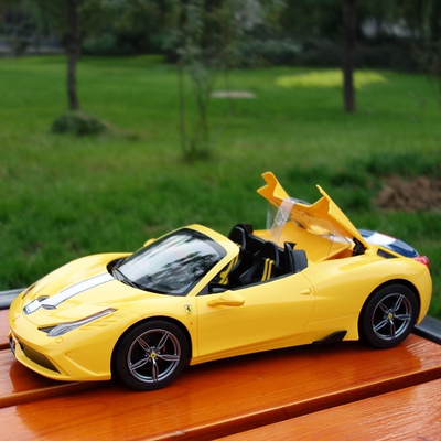 星辉车模型法拉利458充电折叠敞篷遥控汽车仿真汽车玩具礼物1:14