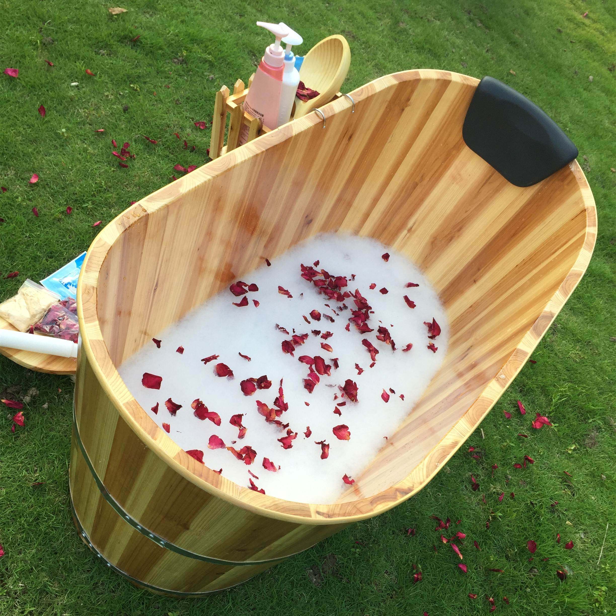 木桶浴桶 洗澡桶 圆形_洗澡盆木桶全身家用成人儿童小孩泡澡沐浴桶