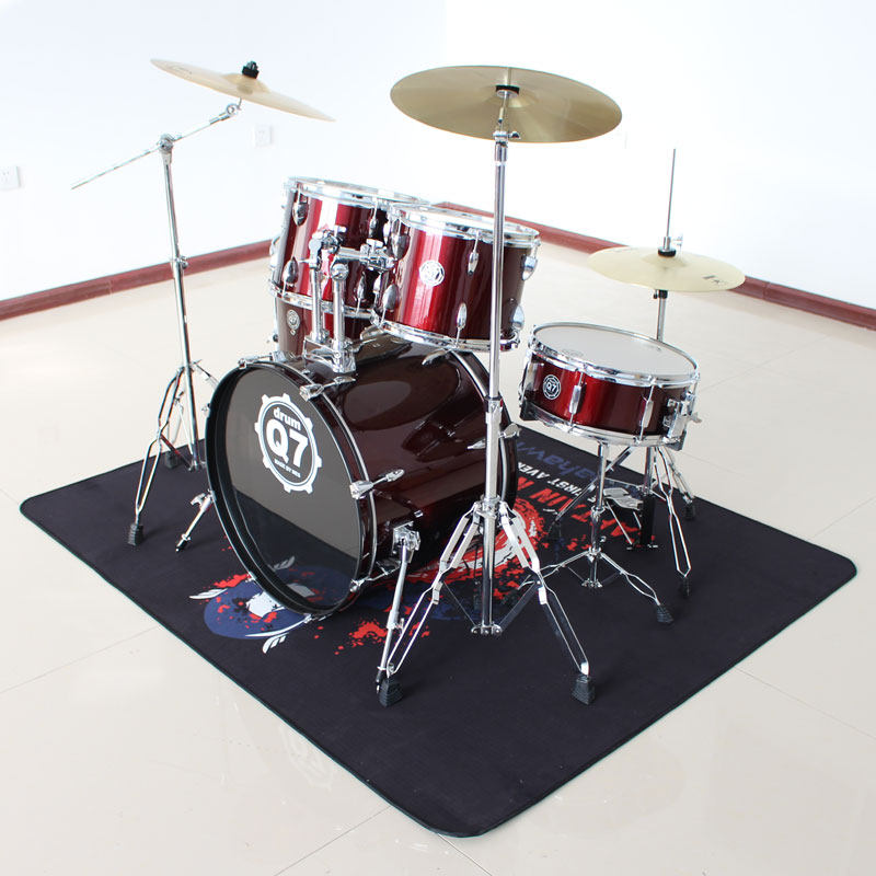 架子鼓地毯_打击垫隔音垫地毯定制防滑铺垫家用电子鼓地垫圆形减震