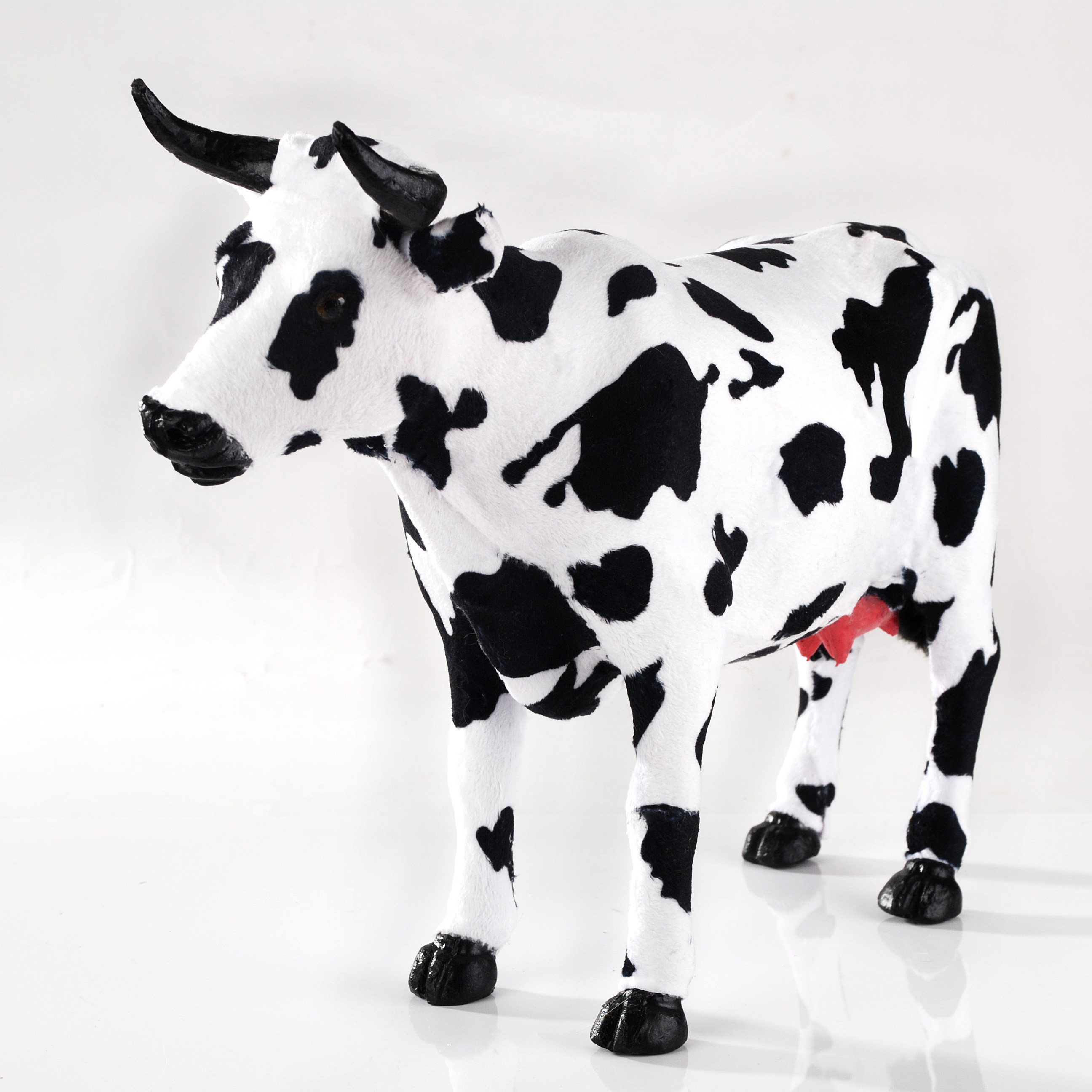特价仿真奶牛_仿真毛绒奶牛玩具模型标本装饰品 摆件纯手工工艺品包邮
