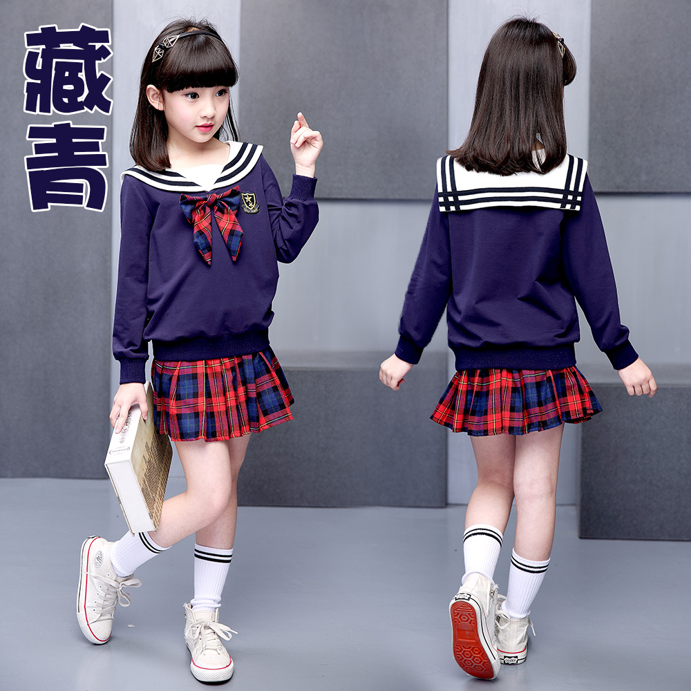 秋装女休闲套装秋季衣服中大童运动套装女2018新款小学生校服优惠券