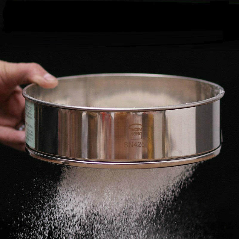 三能8 10 12 14寸不锈钢面粉筛24目糖粉过滤筛子sn4266 4268 4269