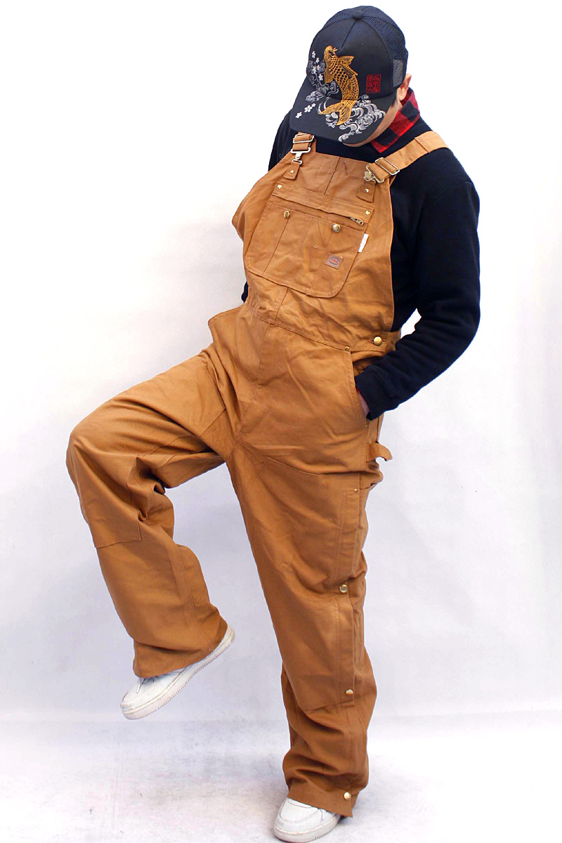 男帆布连体背带裤工程工作服结实耐磨宽松加肥加大码休闲工装长裤