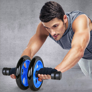 一霖腹肌轮双轮健身轮 锻炼运动家用腹肌健腹器材