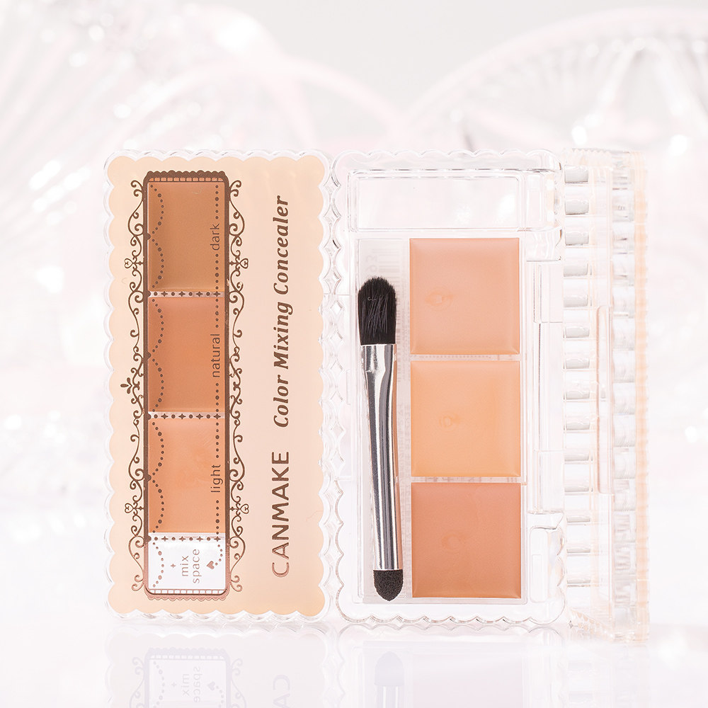 日本井田canmake三色遮瑕膏spf50 遮黑眼圈 痘印 斑点