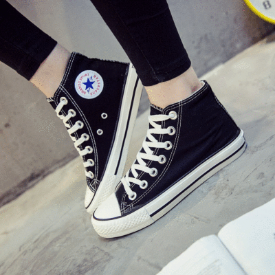 春夏透气低帮帆布鞋男女休闲学生鞋版潮纯色百搭板鞋星仔鞋布鞋