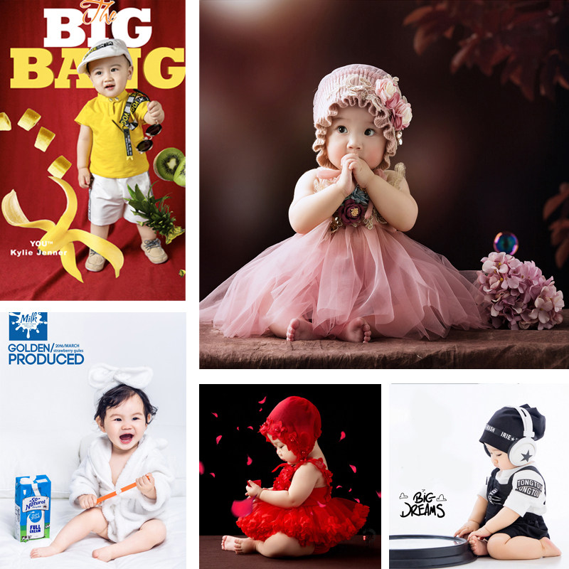 热销儿童摄影服装_2018影楼儿童摄影服装百天宝宝半岁艺术照衣服婴儿
