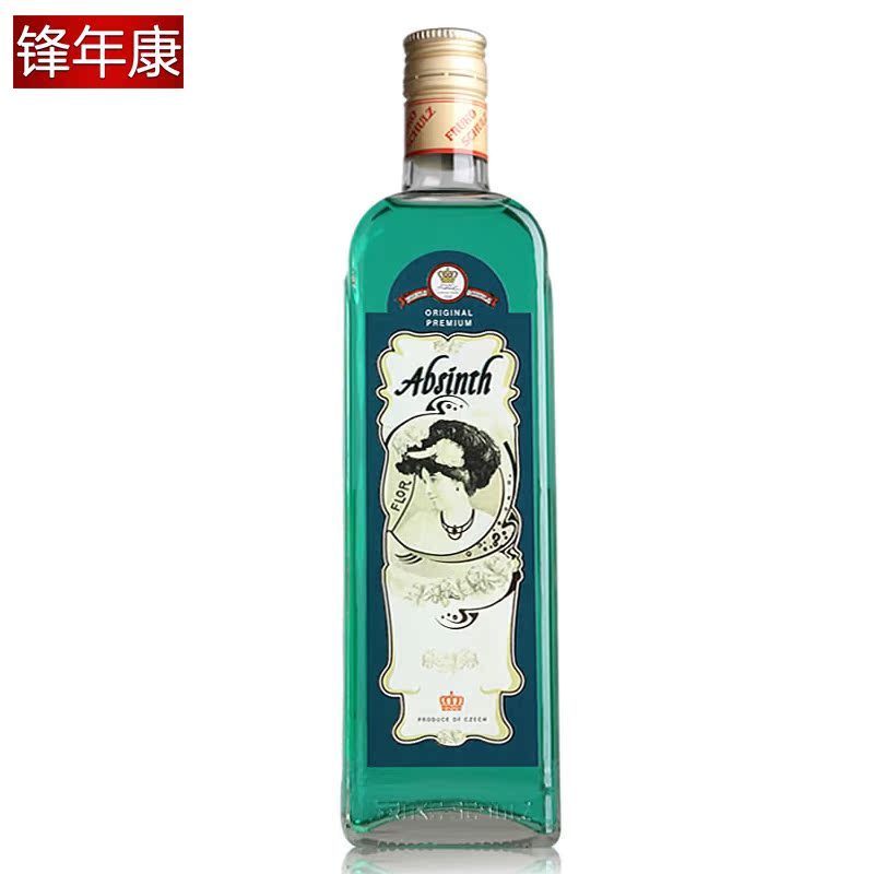 捷克原装进口 福卢克绿苦艾酒 fruko absinth 高度酒500ml 正品