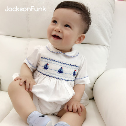 现货!ss18英国童装rachel riley 浅黄色条纹小鸡爬爬服_7折现价590元