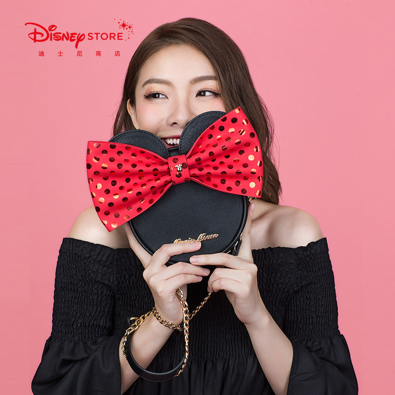 disney/迪士尼时尚 2017新款米妮蝴蝶结系列斜挎包单肩包 女