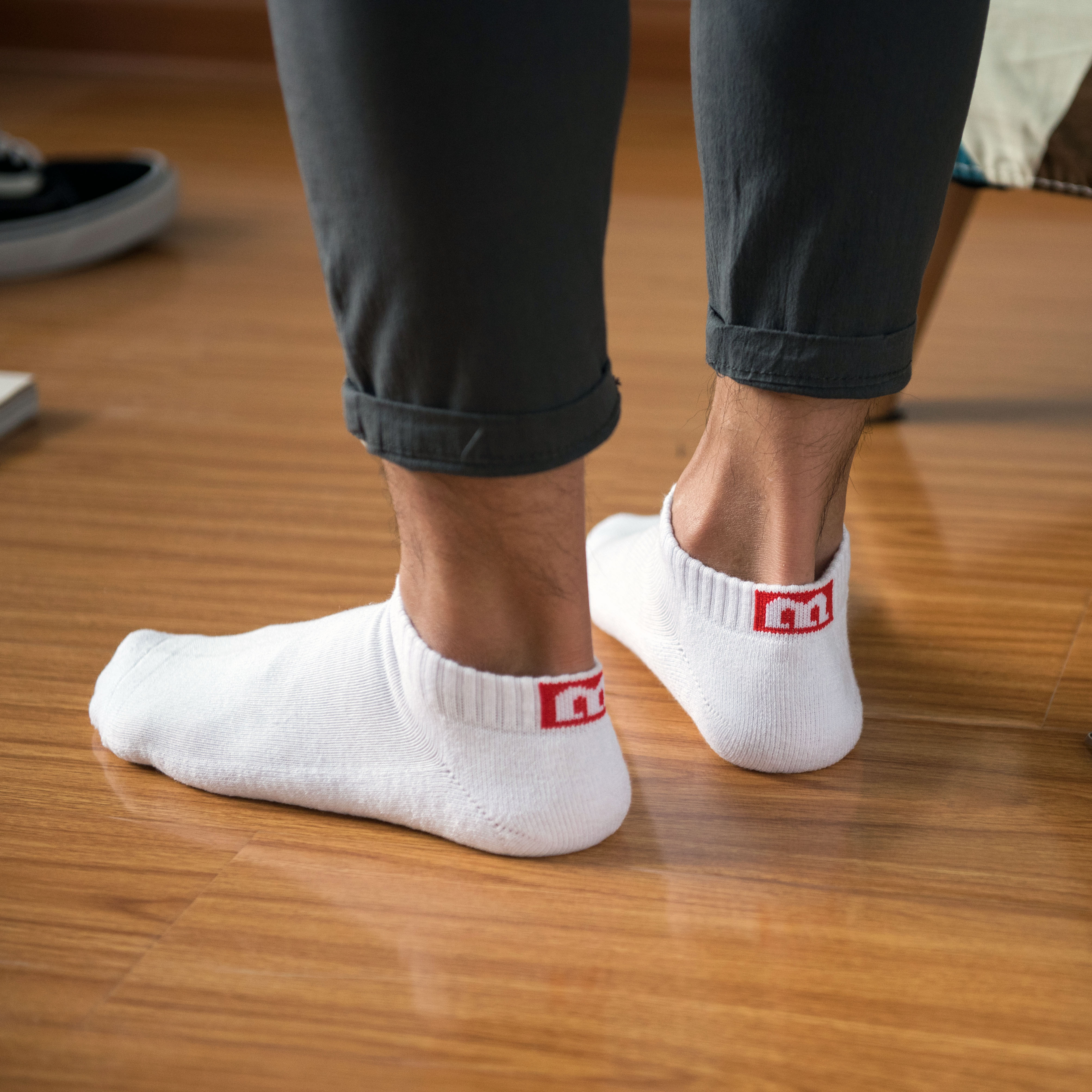 佐印潮男纯棉加厚运动白袜子毛巾底浅口船袜男士篮球羽毛网球袜子