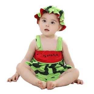 西瓜服装婴儿夏装哈衣超薄连体衣爬爬服女宝宝背带短裤夏男0一1岁
