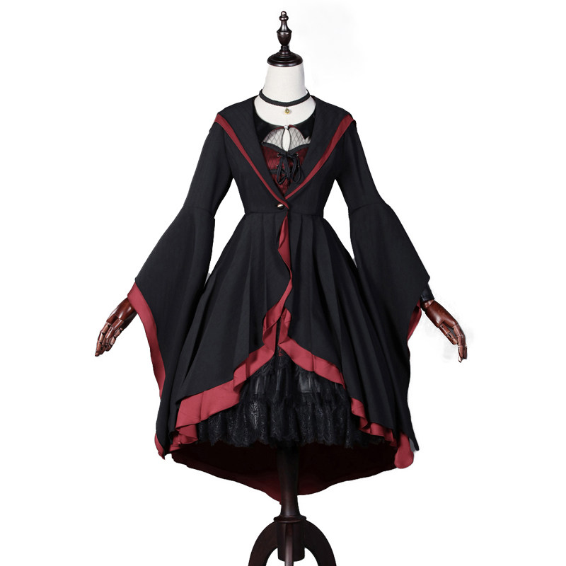女巫袍【崩坏人偶】lolita黑猫小女巫巫袍现货