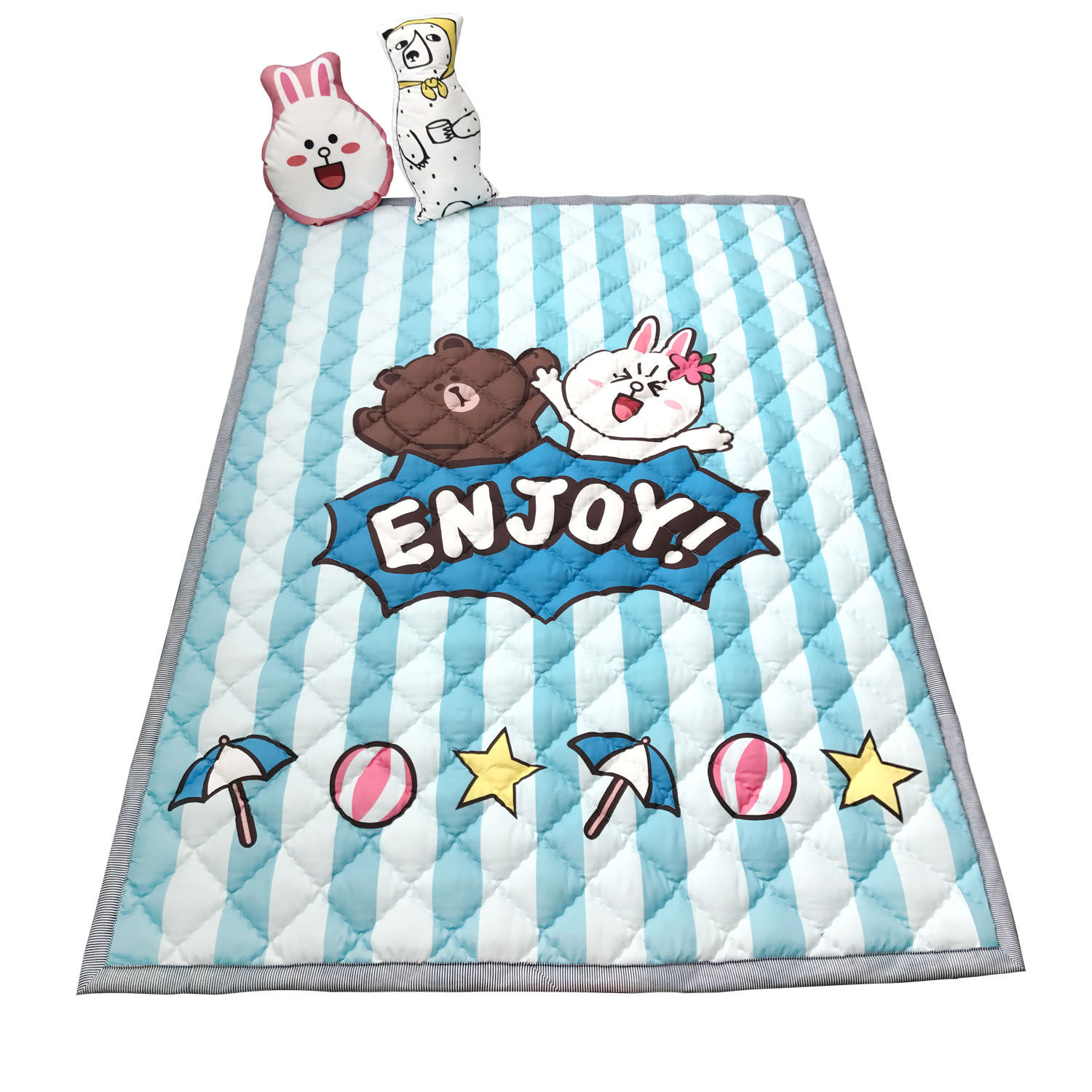 韩式可爱卡通布朗熊加厚棉质爬爬垫儿童房游戏