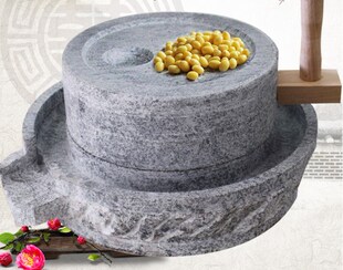 手工石磨盘小石磨迷你家用豆浆机天然青石磨豆机老石磨米粉机磨子