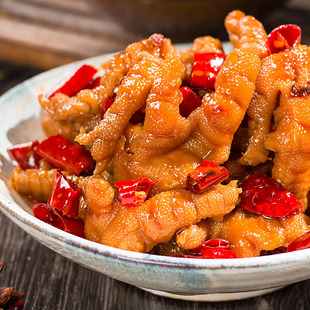 湖南特产正宗超辣脆皮鸡爪变态辣麻辣孕妇零食包邮120g