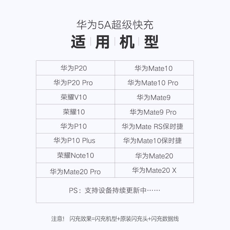 5a超级快充数据线t-ypec华为手机p20pro/mate20/p10原装nova4充电