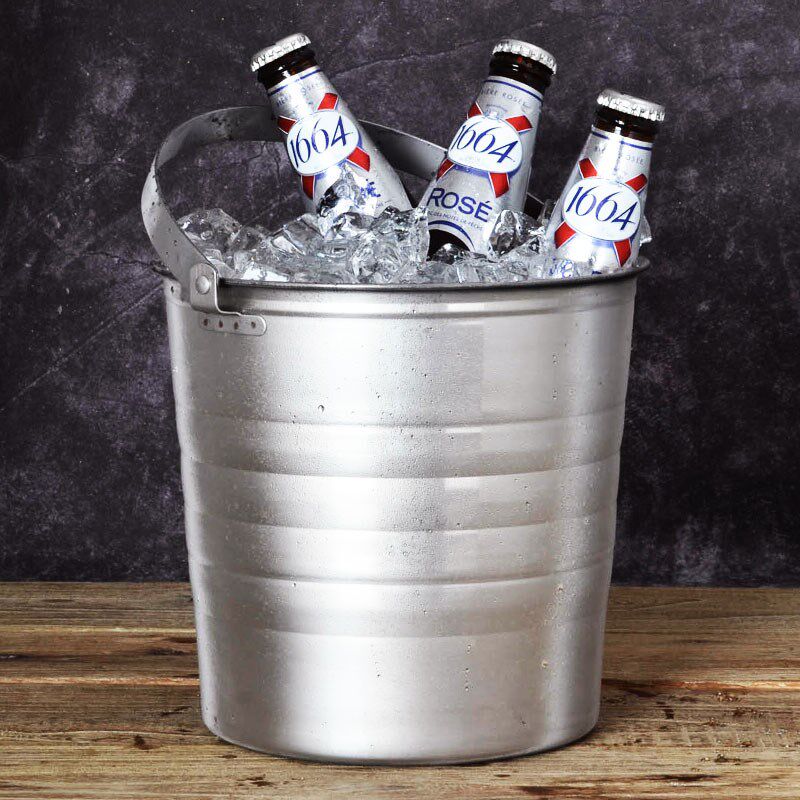 冰桶不锈钢加厚ktv酒吧香槟桶 冰块桶大号手提啤酒冰桶红酒冰桶