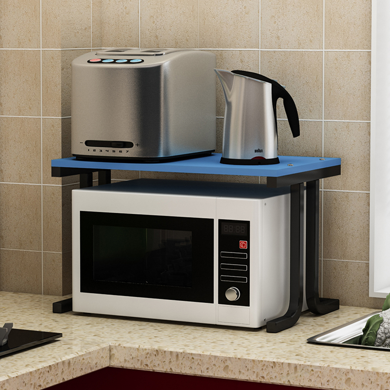 多功能储物架 厨房_微波炉置物架烤箱架子落地两层微波炉多功能储物架