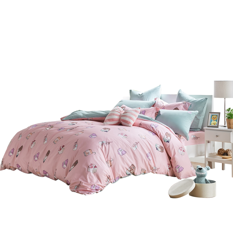 梦洁家纺磨毛全棉四件套保暖纯棉秋冬被套床上用品正品套件花千骨