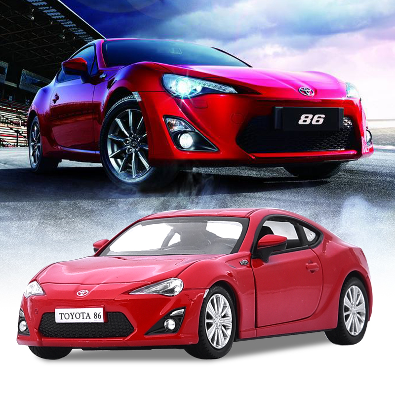 裕丰五寸丰田gt86合金汽车模型小钢炮轿跑车仿真车开门两厢回力车