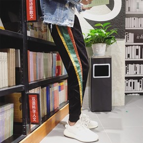 修身2017韩版港风休闲小脚裤男学生潮流牛仔