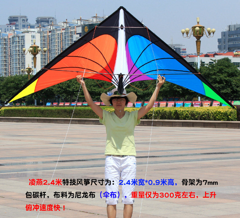 潍坊风筝 凌燕 双线特技风筝 运动风筝 2.4米 1.8米好