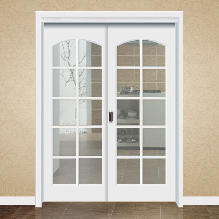 实木推拉玻璃门浴室折叠移门 卫生间客厅隔断门移门烤漆门套装门