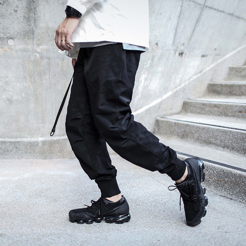 enshadower隐蔽者2017aw落档宽松暗纹迷彩束脚裤潮流直筒9分裤男